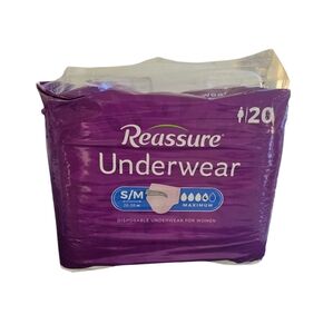 Reassure Adult Women Disposable Underwear Pamper Latex Free Size S/M
